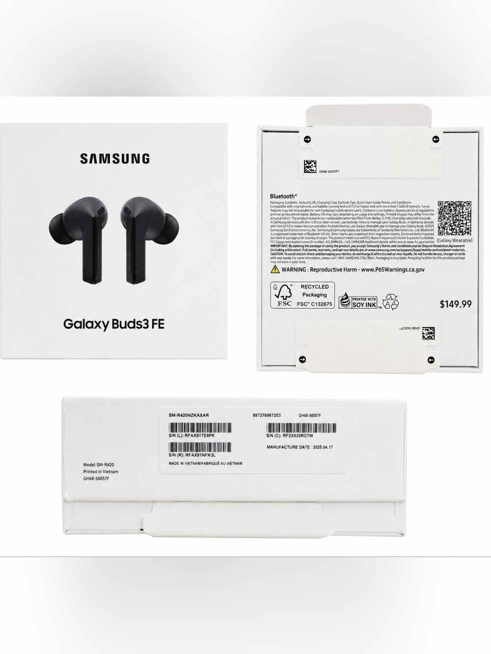 Samsung Galaxy Buds3 FE Earbuds - Black